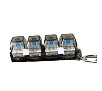 Keyboard Fidget - Keyboard Fidget Keychain 4-in-1 Decompression Button Set, Mini Finger Clicker Toys for Stress Relief, Focus & Quiet Office or Classroom Play (Black)