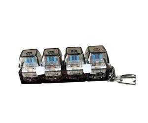 Keyboard Fidget - Keyboard Fidget Keychain 4-in-1 Decompression Button Set, Mini Finger Clicker Toys for Stress Relief, Focus & Quiet Office or Classroom Play (Black)