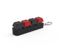 Keyboard Fidget, Keyboard Fidget Toy, 4 Button Fidget Keyboard Keychain Without Lights, Stress Relief Keyboard Clicker Fidget Decompression Gift for Adults Boys Girls (D)