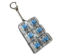 Keyboard Fidget Keychain,6-Button Light Up Silent Portable | Keyboard Keychain Fidget Clicker - for Kids Teens Home Office School Classroom Travel Commuting