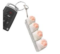 Keyboard Fidget Keychain - Cat Paw Design, Keyboard Keychain with Fun Pressable Buttons, Portable Fidget Toy, Office School Home Use for Coworkers Friends Family, Cute Cat Paw Keychains for Everyday