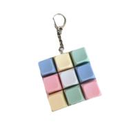 Keyboard Fidget Keychain Click Fidget Toy for Office Home, Silent Relaxing PVC Keychain Button for Teens Gifts, 2.36x2.36 Inch