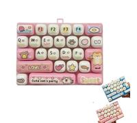 Keyboard Fidget Keychain for Adults, 26-in-1 Keyboard Decompression Button Finger Clicker, Funny Stress Relief for Focus & Calm at Work or Study, Pass Time