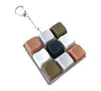 Keyboard Fidget Keychain Keyring Toy Fidget 9 Key for Kids Adults Men Women, Style H