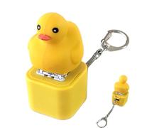 Keyboard Fidget Keychain Pendant - Car Key Accessory, Duck Shape Backpack Charm for Style, Boredom Relief Toy, Sturdy Material Unit with Led Feedback, Playful Click Gear for Purse-Audio Effects