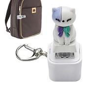 Keyboard Fidget Keychain - Sound Making Cat Dog Keys | LED Light-Up Rechargeable Stress Relief Toy | Pressure Release Keycaps PVC Pendant Accessory For Kids Adults Daily Use