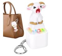 Keyboard Fidget LED Lights Fun Goat Sound Screaming Keychain