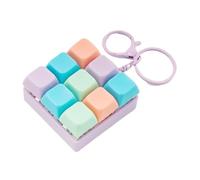 Keyboard Fidget, Rhythmic Comfort Design, 5.5x5.5cm, Keyboards Fidgets Keychain Toy, Portable Fidgets Clicker, Detachable Keepsake Design, For Teens Adults Women Kids School Travel