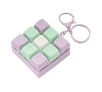 Keyboard Fidget, Rhythmic Comfort Design, 5.5x5.5cm, Keyboards Fidgets Keychain Toy, Portable Fidgets Clicker, Detachable Keepsake Design, For Teens Adults Women Kids School Travel