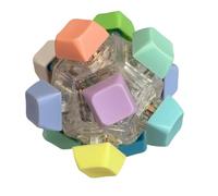 Keyboard Fidget Toy, 12 Button Keyboard Clicker Fidget Toy Light Up, Adhd-stress Relief Mechanical Keyboards Clicker, Flashing Light Cube Ball Stress Relief Sensory Toys For Adults Kids Home Traval