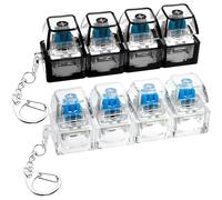 Keyboard Fidget Toy, 2-Piece Clicker Keychain for Stress Relief and Focus, Portable Mini Keyboard Fidget for Office, Travel, Mechanical Switch Simulation Fidget Keyboard