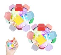 Keyboard Fidget Toy, 2PCS Keyboard Clicker Fidget Toy Light up, 12 Button Stress Relief Keyboards Clicker Fidgets Toys with LED Lights, Funny Mini Keyboards Fidgets Sensory Toys, for Adults & Kids