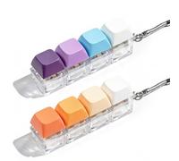 Keyboard Fidget Toy, 2Pcs Keyboard Fidget Keychain Loud Fidget Toys Clicker Fidget Toy Stress Relief Keyboard Fidget Clicker