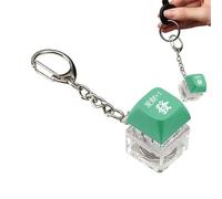 Keyboard Fidget Toy - 2x2x2.7cm Portable Lighted Key Clicker, ABS Durrable Mini Toy with Chinese Character Print | on Purse, Bag, or Keys for Home, School, Office, Fun Gift for Kids and Adults