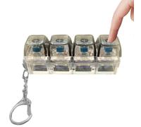 Keyboard Fidget Toy, 4-Button Clicker Keychain with LED Light, Loud Fidget Keyboard Decompressions Button, Sensory Fun Toys for Anxietys/ADHD/Stress Relief and Pass The Time for Adults and Kids