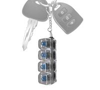 Keyboard Fidget Toy, 4-Button Portable Transparent Finger Keyboard Keychain With Lamp, Quality And Built To Last, Fashional Functional For Adults And Kids