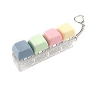 Keyboard Fidget Toy - 4 Keys Fun Sensory Toy, Keyboard Keychain, Mechanical | Stress Relief Gadget For Adults Home School Travel Desk Boredom Backpack Decoration Fingertip Clicker
