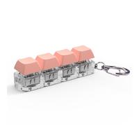 Keyboard Fidget Toy, Button Keycap Fidget Keychain 4 Keys Decompression DIY Mechanical Key Finger Keyboard Caps for Adult To Relief Stress Pass The Time