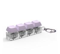 Keyboard Fidget Toy, Button Keycap Fidget Keychain 4 Keys Decompression DIY Mechanical Key Finger Keyboard Caps for Adult To Relief Stress Pass The Time