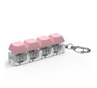 Keyboard Fidget Toy, Button Keycap Fidget Keychain 4 Keys Decompression DIY Mechanical Key Finger Keyboard Caps for Adult To Relief Stress Pass The Time