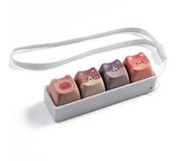 Keyboard Fidget Toy, Cute Cat Keyboard Clicker Fidget Keychain, 4-in-1 Keyboard Decompression Button Finger Clicker Toys, Button Stress Relief Fidget to Relief Stress