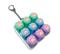 Keyboard Fidget Toy, Eye-Catching Design, 6cm, Cat Paw Keycaps Keychain, Clicker Fidget Toy, Portable And Compact Size, For Classroom School Work Home Car Airplane Travel