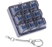 Keyboard Fidget Toy, Fidget Clicker Keyboard Fidget Keychain, Button Fidget Gifts for Adults to Relieve Stress and Pass Time (black)