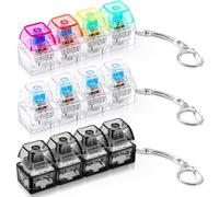 Keyboard Fidget Toy, Fidget Toys Adults, 3 PCS 4-in-1 Fidget Keyring Mini Fidget Toys, Fidget Keychain for to Pass the Time, Keyboard Fidget for 15+ Years Old Boys Girls Students Adults for Gift