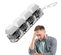 Keyboard Fidget Toy, Keyboard Fidget Clicker Keychain, Button Sensory Fidget Keyring Toys, Stress Relief Finger Keyboard Fidget Toys for Adults (White)