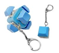 Keyboard Fidget Toy Keyboard Fidget Keychain Decompression Toys Keyboard,Cute Button Fidget Keychain,Keyboard Fidget Clicker Toy for Adults Teens(Blue)