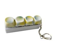 Keyboard Fidget Toy Keychain Fun Keycap Keyboard Keychain Skin Picking Fidget Toys 4 Keys Decompression Toys for Stress Relief & Passing Time