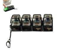 Keyboard Fidget Toy, Light Up Click Keyboard Fidget Toy For Stress Relief, 4 Button Mini Keyboards Keychain Clicker, With Light, Gift For Boys Girls Coworkers Friends, Easy To Carry, Relaxation