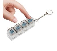 Keyboard Fidget Toy Light Up, Clicky Fidget Toys Adults, Portable 4 Buttons With Keychain For Bag Keys, Quality And Built To Last, Stress Relief For Adults