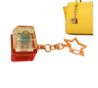 Keyboard Fidget Toy - Light-Up Star Design Button for Sensory Stimulation, Portable Clicker with Key Ring Attachment, Stress Relief Fidget Gadget for Classroom School Work Home Car Airplane