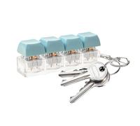 Keyboard Fidget Toy, Mini Silent Click Button Keychain Stress Relief Device, Portable Finger Press Sensory Toy, Anti Desk Gadget, Compact Design, 3.15x0.79x0.98in, for Adults