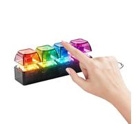 Keyboard Fidget Toy, Portable Light Up, Button Sensory Keychain, 6x4x2cm Size, Compact Travel Organizer Daily Routine, for Home Office School Work Reliable Use Across Stress Relief Environments