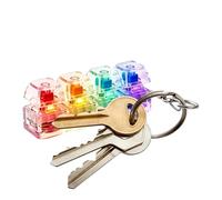 Keyboard Fidget Toy, Portable Light Up, Button Sensory Keychain, 6x4x2cm Size, Compact Travel Organizer Daily Routine, for Home Office School Work Reliable Use Across Stress Relief Environments