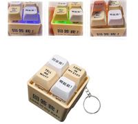 Keyboard Fidget Toy with Electronic Voice, eyboard Fidget Keychain 4-in-1 Keyboard Decompression Button Finger Clicker Toys with LED, ''Look In My Eyes'' Keyboard Clicker, Stress Relief Fidget Gifts