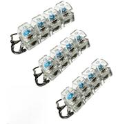 Keyboard Fidget Toy with Mechanical Switch,4-Key Clear Transparent LED Light Keychain for Stress Relief Anxiety Decompression, Durable & Fade-Resistant for Students Teens Adults (3, A)