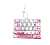 Keyboard Fidget Toys, Cute Anti-Anxiety Decompression Toy 26 Key Click Button Toy Lightweight Bag Pendant Decompression Button Finger Clicker Toys Button Stress Relief Gifts for Relieving Stress