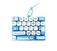 Keyboard Fidget Toys, Cute Anti-Anxiety Decompression Toy 26 Key Click Button Toy Lightweight Bag Pendant Decompression Button Finger Clicker Toys Button Stress Relief Gifts for Relieving Stress
