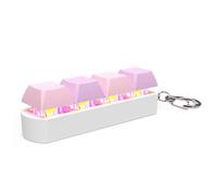 Keyboard Fidget Toys for Adults, Keyboard Clicker with LED Light Keychain Fidget Stress Relief Sensory Fun Toys for Anxiety Decompression for Teen Kids Adults (B)
