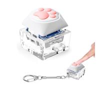 Keyboard Fidget Toys, Keychain Keyboard Decompression Toys Mechanical Key Button Stress Relief Gifts for Adult and Kids,Finger Clicker Toys,ADHD Toy,Cool Fidgets(Cat's paw)