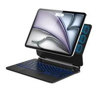 Keyboard for iPad Air 11-inch(M3 2025/M2 2024),iPad Pro 11 inch(4th/3rd/2nd/1st Gen)&Air 5/4 10.9 Keyboard with Power Display,Easy-Set Floating Cantilever Stand with Backlit Keys&Multi-Touch Trackpad