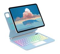 Keyboard for iPad Air 13 M2 - Case with for Air 13 2024, QWERTZ German Magic Keyboard with Touchpad, 7-Colour Lighting for iPad Pro 12.9 (6/5/4/3 Gen), Sky Blue