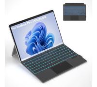 Keyboard for Microsoft Surface Pro 11/10/X/9/8, Bluetooth Wireless Magnetic Keyboard with 7 Color Backlit, Multi-Touch Trackpad, Rechargeable Battery