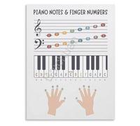 Keyboard Hand Positions Poster Piano Student Wall-Art DLZHZDIH | Essential Reference for Teaching Finger Dexterity in Music Classrooms(Unframed,16x24inch(40x60cm))