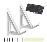 Keyboard Holder, Laptop Wall Mount Shelf, Adjustable Computer Bracket 14.7 X6.5 X3.8 Cm / 5.79 X2.56 X1.5 Inches Multi-Purpose Storage/Easy Installation For Books Frames Routers