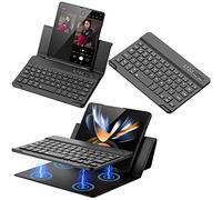 Keyboard Holster for Samsung Z Fold 3/Fold 4 with Pencil Holder, Maganetically Bluetooth Keyboard Detachable, Mate Xs/Find X2/iPad Case with Keyboard (Black)