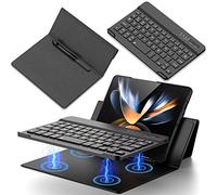Keyboard Holster for Samsung Z Fold 3/Fold 4 with Pencil Holder, Maganetically Bluetooth Keyboard Detachable, Mate Xs/Find X2/iPad Case with Keyboard (Carbon Fiber)